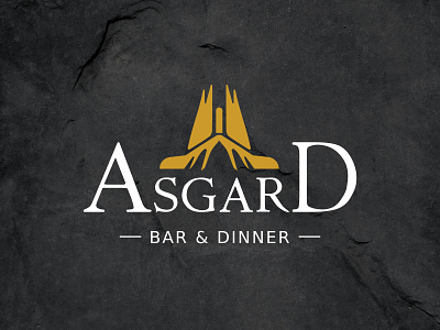 Asgard Logo - Bar&Dinner Logo asgard asgard logo bar dinner logo bar logo fortress fortress logo logo logo design mythical logo mythology