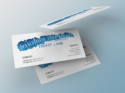 Make Up Artist Business card Concept