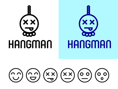 Hangman Game Logo and Icons emoji emoji design emoji set icon icon design linear icons logo logo concept logo design logo design concept