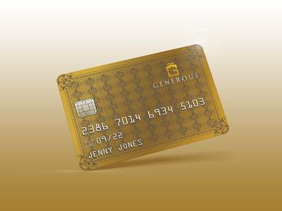 Generous Gift card / Credit card Gold Design card design credit card credit card design credit cards debit card gift card gift card design giftcard