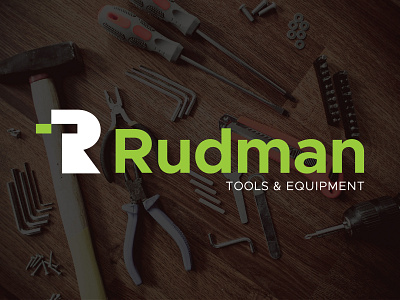 Rudman Tools & Equipment Logo adobe illustrator cc branding design equipment logo gray green icon lettermark lettermark logo lettermarklogo logo logo design minimal r letter t letter tool logo tools logo vector