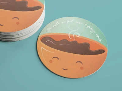 Cute coffee coaster adobe illustrator cc coaster coaster design coffee cute cute art giveaway illustration sticker mule stickermule texture