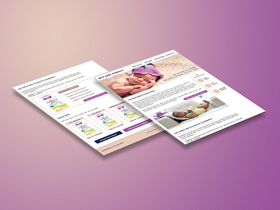 Baby formula blog Wireframe & Website concept design