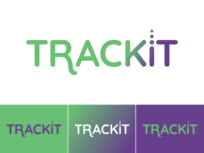 TrackIt App Logo app app logo branding design dots flat gradient gradient logo green icon logo logo design minimal purple sub brand logo subbrand logo track typography vector web