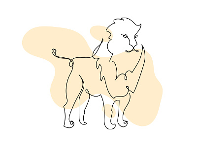 Weekly Warm-up #4: Single line lion icon