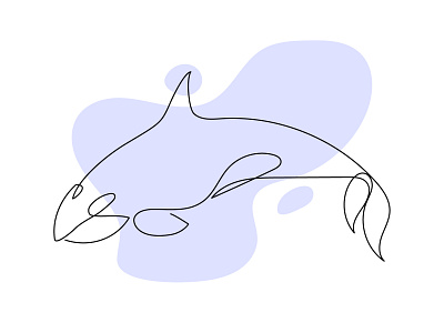 Weekly Warm-up #4: Single line killer whale icon adobe illustrator cc animal icon black and white design challenge dribbble dribbbleweeklywarmup flat icon icon design illustration killer whale minimal mono line single line vector warm up whale whale logo