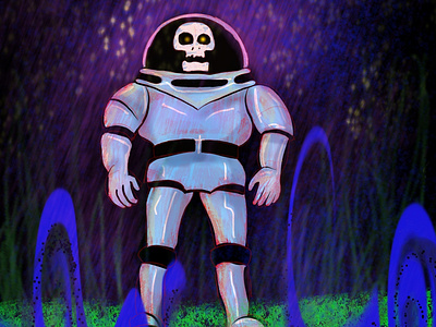 Ghost Bot illustration procreate app