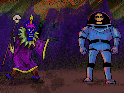 Villains Left side illustration photoshop procreate app