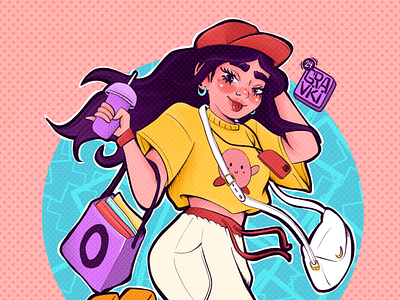 Let's Go to the Mall!! digital illustration flat illustration procreate sweet