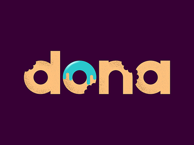 Dona 01 design dona donut illustration logo typography vector