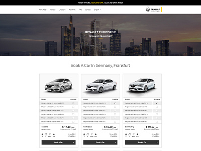 RENAULT EURO DRIVE design ui web webdesign