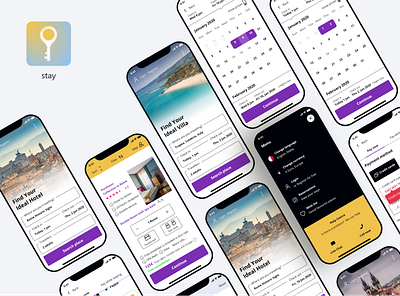 Stay | optimized Hotel Reservations appdesign hotel mobileapp reservations tourism ui uidesign ux
