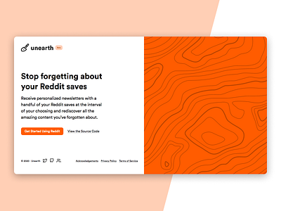 Unearth - Landing Page