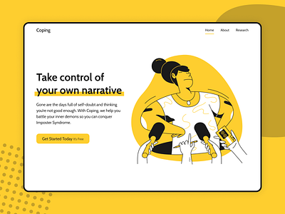 Coping—Landing Page illustration landing page mockup side project ui web web design website design