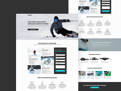 Fetoptics landing page landing page photoshop ui design