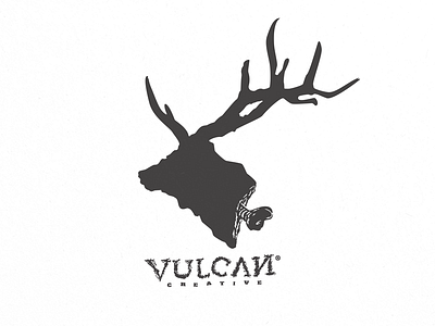 Boner black and white bone decapitated elk greyscale hand drawn logo meat minimal effort vulcan