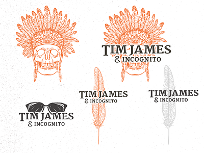 Tim James & Incognito Band Brand band black branding grey headdress incognito indian native america orange typography white