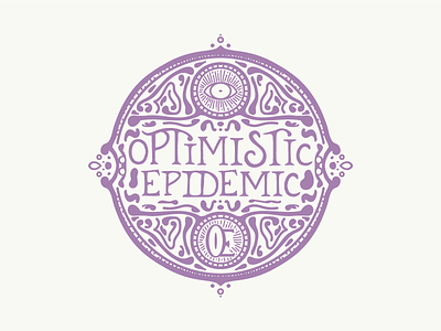Optimistic Epidemic – Hallucinogens acid brand bubbles carbonated decorative drugs eye illustrator logo melting purple trip
