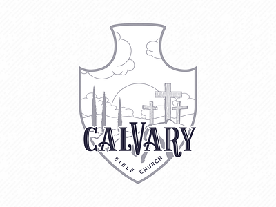 Calvary Bible Church – Badge badge badge logo black brand branding church church branding design greyscale illustration illustrator logo monochrome typography vector white