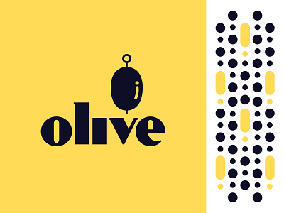 Olive Brand – Mark app branding brand branding contrast custom lettering financial icon illustrator logo martini olive patterning serif logo typography yellow logo