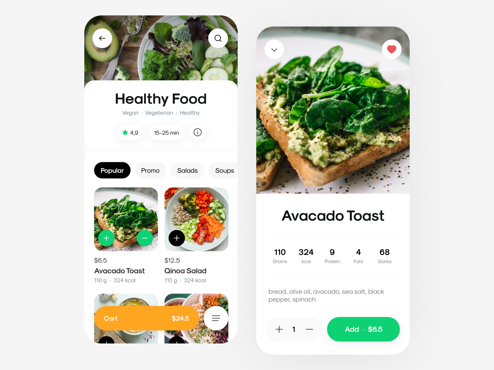 Healthy Food App by Damir on Dribbble