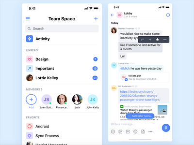 Workspace v.2 activity chat document messenger team work