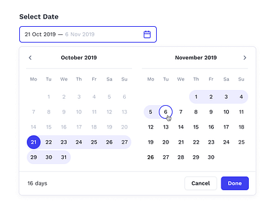 Calendar — Select Date air booking calendar date flight forms selector ui