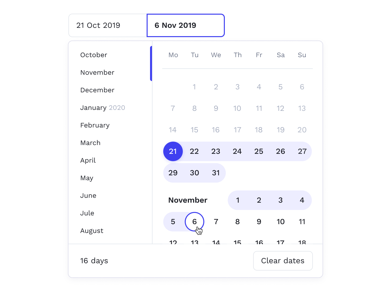 Calendar Select Dates By Damir On Dribbble