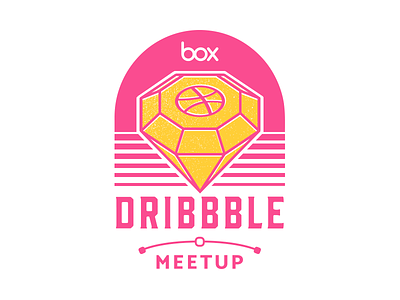 We're hosting a Dribbble Meetup badge diamond dribbble dribbble meetup logo meetup screen print sketch sticker vector