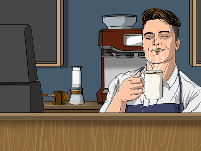 Barista Illustration