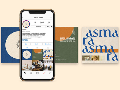 Instagram Contents for Asmara Coffee branding conceptual illustration design illustration instagram post logo social media