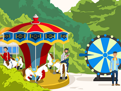 Editorial Illustration: Carousel