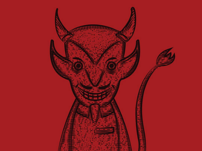 Mr Evil black branding design engraving evil ghost illustration logo red