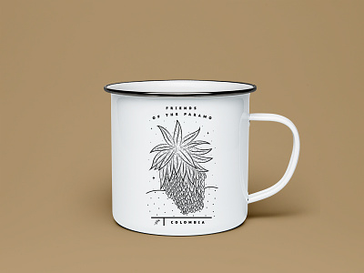 Paramo lovers adventure branding colombia design engraving ilustration logo mountain mug nature plants retro vintage