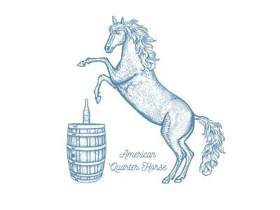 American Horse beer branding classic design engraving horse illustration logo type vintage