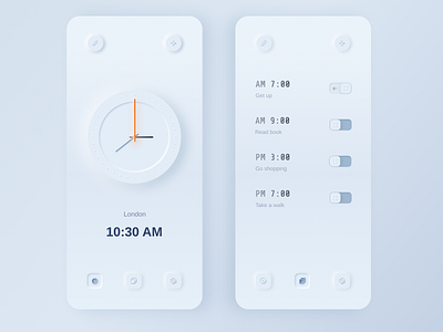 Mobile Clock app design application clean clock color ui ui design