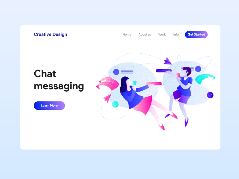 Chat message by Daniela Dewitt on Dribbble