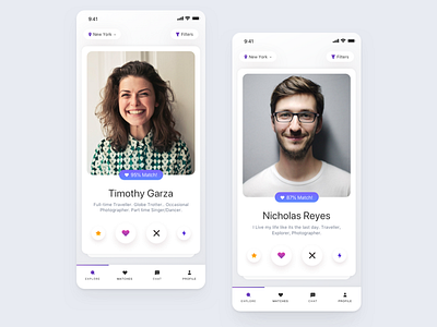 Make Friends UI by Daniela Dewitt on Dribbble