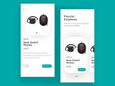 Headphone purchase interface design headphone ui shopping design