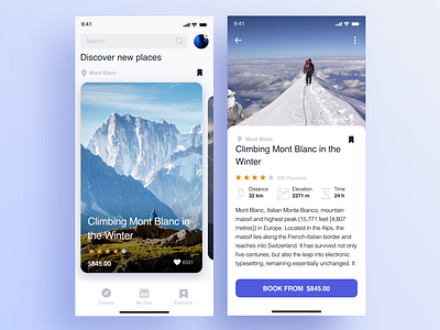 Travel interface exercises app design ios ui travel app