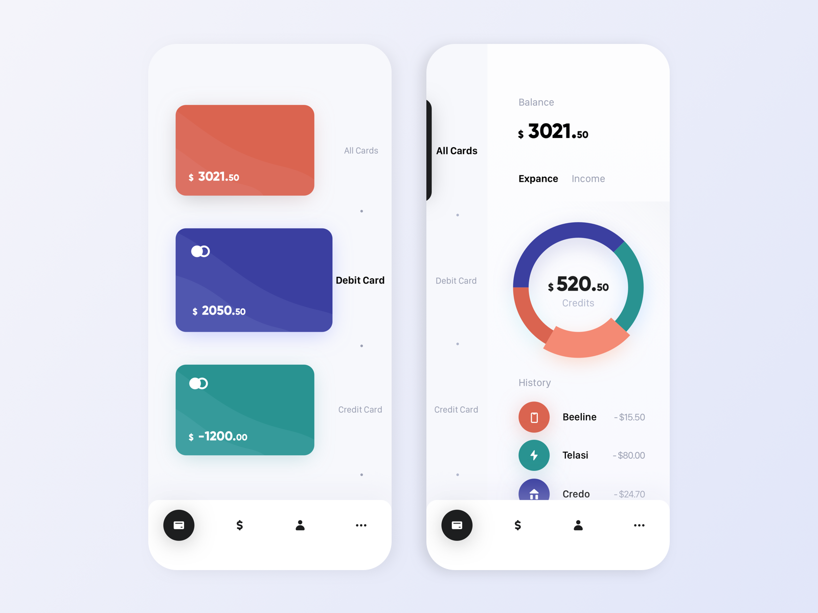 Financial App by Daniela Dewitt on Dribbble