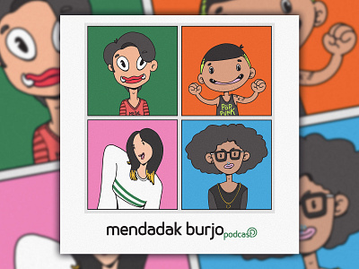 Mendadak Burjo Podcast art artist branding design illustration illustration art illustrator logo ui worldwide