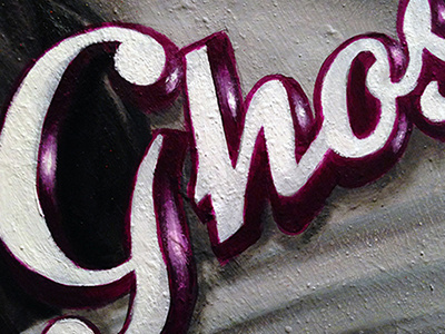 Ghosts acrylics color ghosts hand lettering letters painted painting script