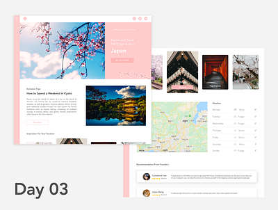Daily UI - 03 Landing Page dailyui landingpage travel ui
