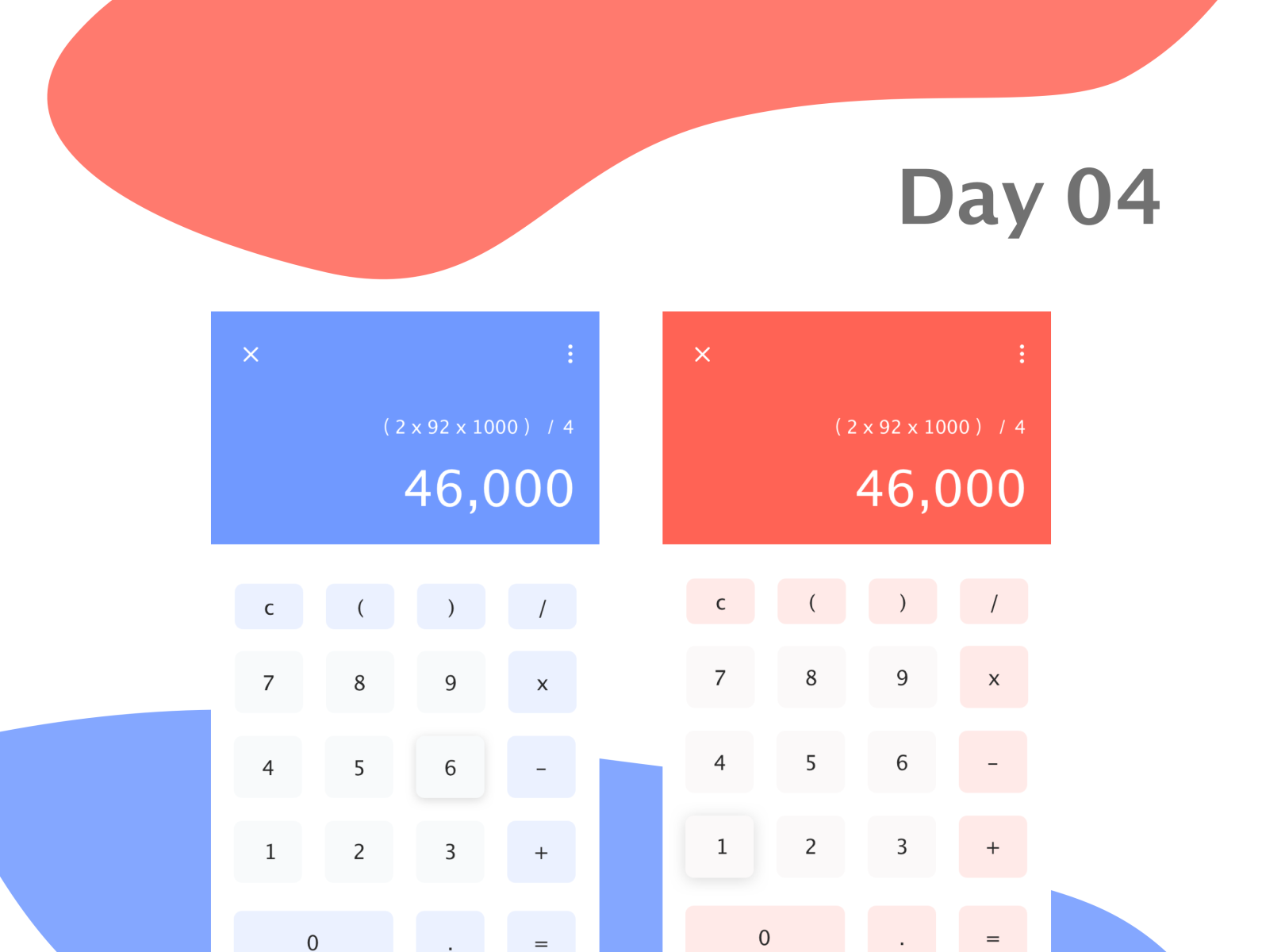 Daily UI 04 - Calculator by Constance Liao on Dribbble