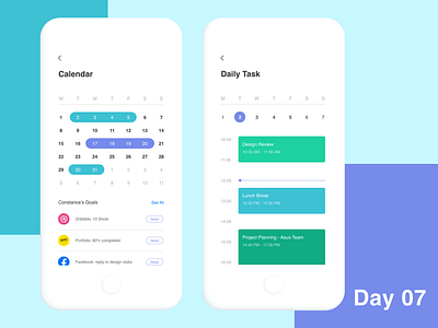 Daily UI 07 - Calendar Setting app calendar dailyui design setting