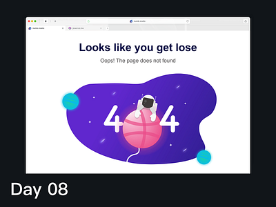 Daily 08 - 404 Error 404page dailyui design errors ui