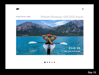 Daily 012 - Single Product dailyui design kayak single product travel ui