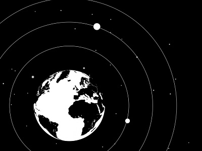 iiD Animation - Rotating Globe animation black and white globe illustration space