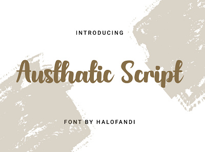 Austhatic Script Font abc alphabet art bold calligraphy classic creative font font collection handwritten letter lettering script signature type